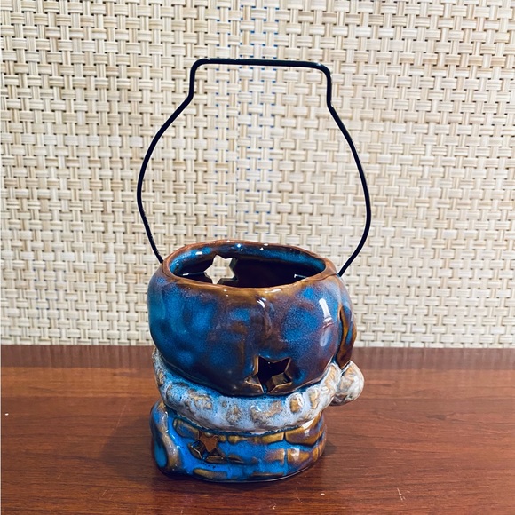 🎄Rustic Santa Ceramic Christmas Votive Candle Holder International Bazaar - Picture 7 of 8